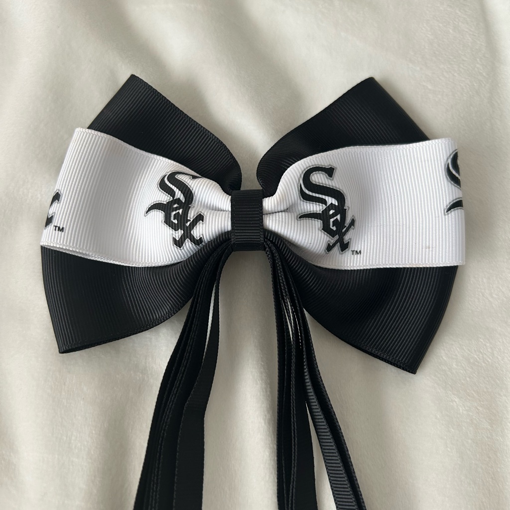 Black And White Bow With Logo